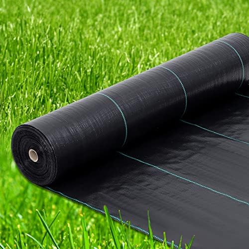 6ft X 300ft Weed Barrier Landscape Fabric Heavy Duty, Premium 3.2oz Ground Cover Weed Block Gardening Mat, Easy Setup & Superior Weed Control, for Erosion Control, Weed Barrier by Broadfashion