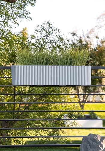 Veradek Demi Series Railing Planter - Round Window Box with Bracket - Image 4