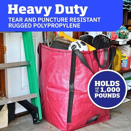 DURASACK Heavy Duty Home and Yard Bags, Red - Image 2