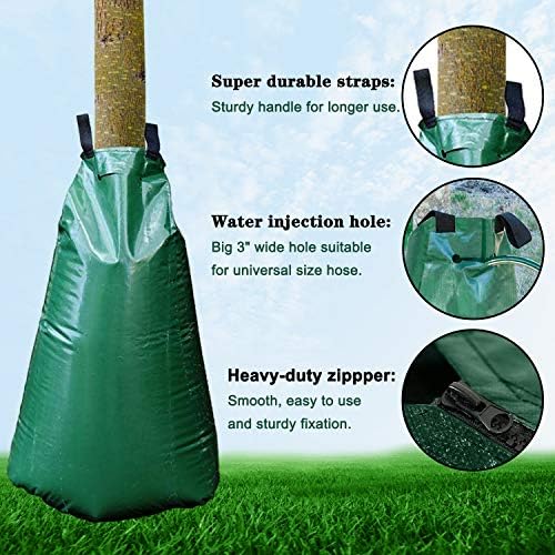 Tanzfrosch 10 PCS 20 Gallon Tree Watering Bags Reusable Heavy Duty Slow Release Tree Irrigation System for Trees, Premium PVC Tree Drip Irrigation Bags - Image 2