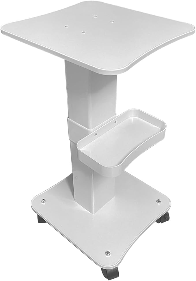 Esthetician Cart, 3 Tier Beauty Rolling Trolley with Rotation Wheels, Aluminum Alloy Tray Rolling Cart for Hair Salon, Spa Salon Beauty Machine Storage