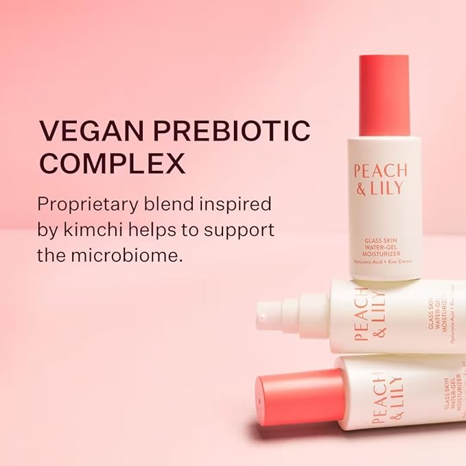 Peach & Lily - Glass Skin Water-Gel Moisturizer (1.69 ounces) - Hyaluronic Acid - Face Moisturizer - Lightweight & Oil Free - Chamomile, Kiwi, & Peach - Self Care - Vegan, Cruelty Free - Korean Beauty