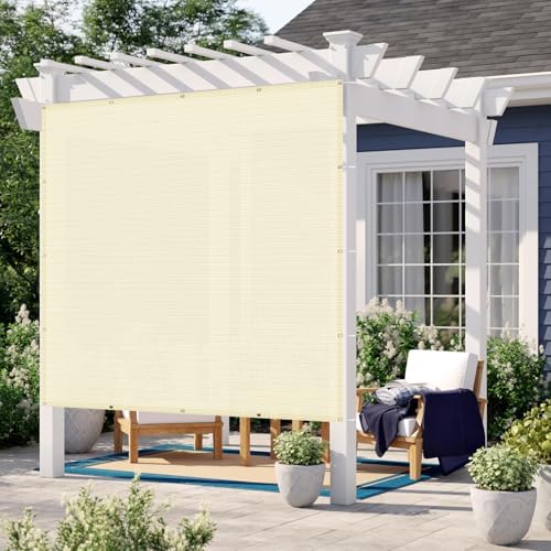 LOVE STORY 10x12 FT Sun Shade Cloth with Grommets for Patio, Butter Cream by LOVESTORY