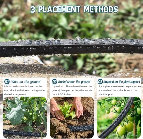Flat Soaker Hose 25FT 2-Pack for Garden Beds - Image 6