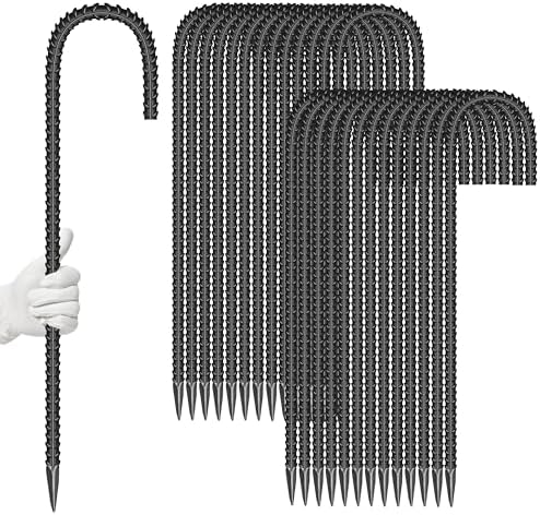 27 Pcs 16-Inch Garden Ground Stakes Galvanized Steel J Shape Hook Staple by ESSFF