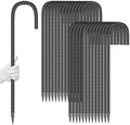 27 Pcs 16-Inch Garden Ground Stakes Galvanized Steel J Shape Hook Staple by ESSFF