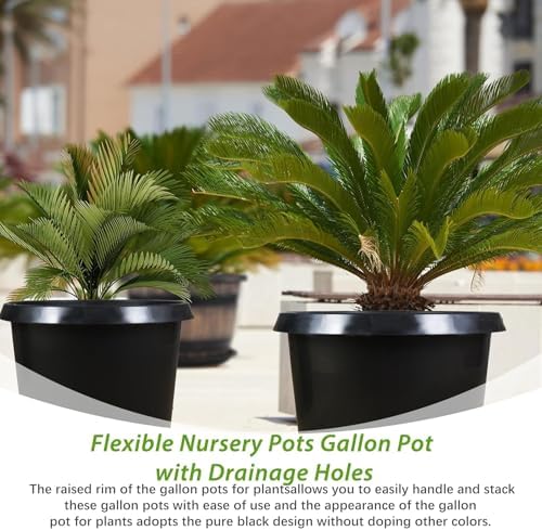 HOSTIC 20 Gallon Flexible Nursery Pots 5 PCS Gallon Pot with Drainage Holes - Image 4