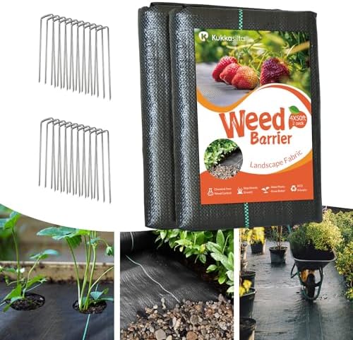 4ftx100ft Weed Barrier Landscape Fabric Heavy Duty by Kukkasilta