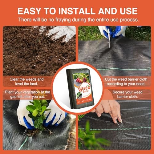 4ftx100ft Weed Barrier Landscape Fabric Heavy Duty - Image 4