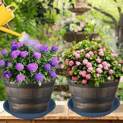 2 Pack of 14 inch Plant Saucer, Large Plant Tray, Heavy Sturdy Plant Drainage Tray for Indoors, Bird Bath Bowls, Sturdy Plastic Pot Tray for Planter (Blue) - Image 7