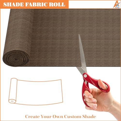 8' x 100' Sun Shade Roll Sun Shade Sunlight Blockage Cover for Outdoor Backyard Patio Pergola Greenhouse Plants (Brown) - Image 3