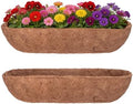 DUNCHATY 24 Inch Trough Coco Liners for Planters - 2 Pack Window Box Liners by DUNCHATY