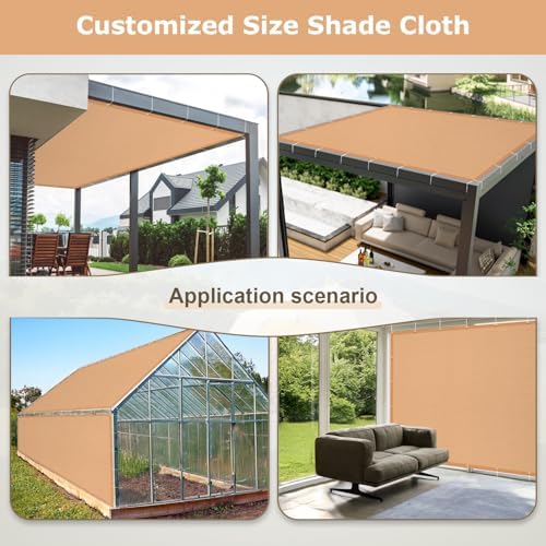 LOVE STORY Custom Size 9x20 FT Sun Shade Cloth for Patio, Peach Fuzz - Image 6