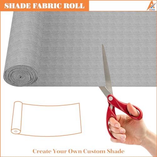 8' x 71' Sun Shade Roll Sun Shade Sunlight Blockage Cover for Outdoor Backyard Patio Pergola Greenhouse Plants (Light Gray) - Image 3