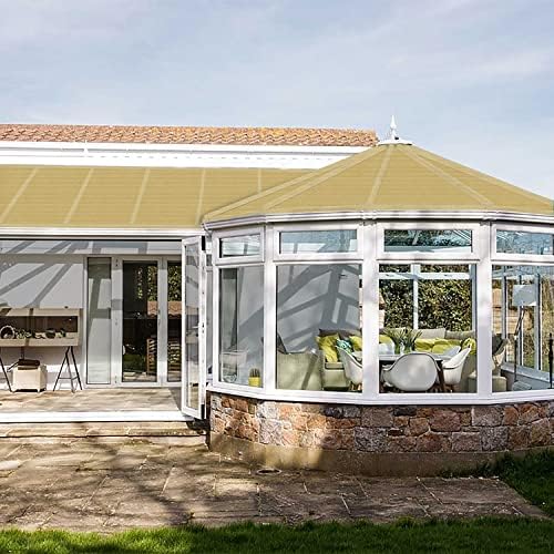Ifenceview 5' x 29' Beige Shade Cloth Fabric Mesh Net for Window Balcony Deck Patio Yard Pergola Gazebo Garden Bed - Image 6