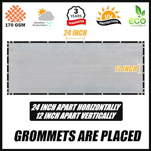 Royal Shade 6' x 116' Gray Fence Privacy Screen, 90% Blockage Windscreen - Image 4