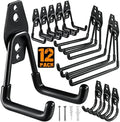 HUPBIPY 12 Pack Garage Hooks Heavy Duty, Wall Mount Ladder Hooks by HUPBIPY