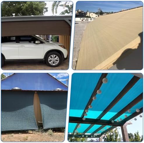 TANG Sun Shade Fabric Roll 8'x103' Shade Cloth for Garden Brown HDPE Mesh Shading Pergola Cover Replacement Canopy, 95% Blockage Sunshades for Outdoor Patio Backyard Plant - Image 2