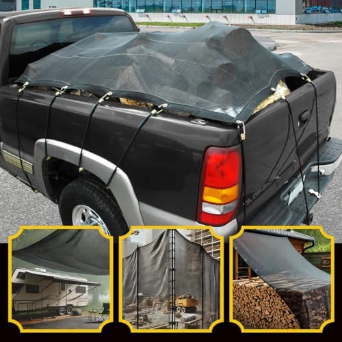 Core Tarps 60% Brown Shade Cloth with Grommets - 30 X 30 FT Heavy Duty Mesh Tarp - Sun Shade Cloth for Garden Vegetables Plants Greenhouse Outdoors Backyard Fences Dump Trucks Patio Mesh Shade Tarp - Image 4