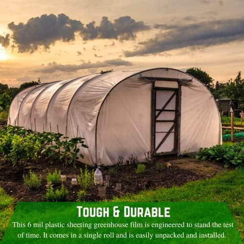 Farm Plastic Supply - Clear Greenhouse Plastic Sheeting - 6 mil - (12' x 25') - 4 Year UV Resistant Polyethylene Greenhouse Film, Hoop House Green House Cover for Gardening, Farming, Agriculture - Image 6
