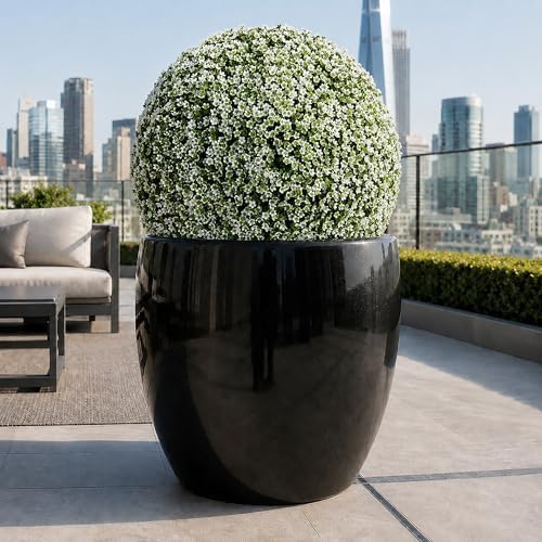 Artificial Baby's Breath Topiary Balls for Outdoor Decor - 15", 8-Pack - Image 3