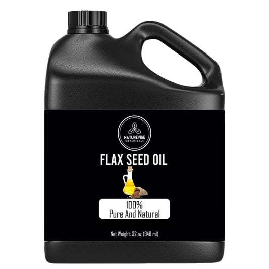 Naturevibe Botanicals Flaxseed Oil 32 Ounces | 100% Pure and Natural | Great for Skin Care and Hair Care