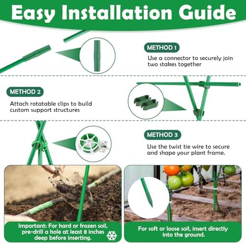 337 PCS Garden Stakes, Fiberglass Tomato Stakes, Garden Sticks - Image 7