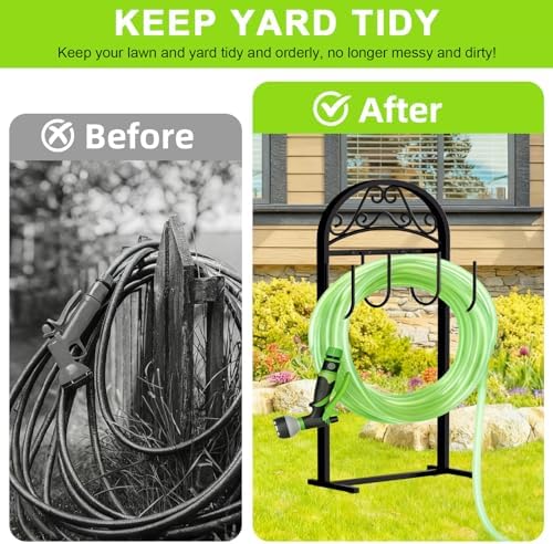 Garden Hose Holder，2Pack Freestanding Heavy Duty Hose Water Hose Reel Stand - Image 3