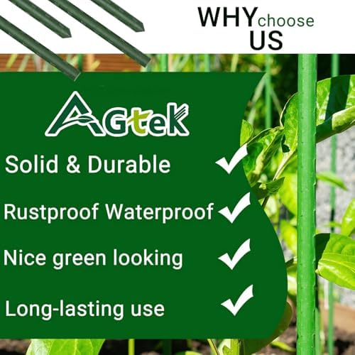 30'' Plant Stakes 30PCS, Steel 2.5ft Supports for Climbing Plants & Tomatoes - Image 7