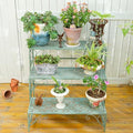 Sungmor Metal Plant Stand - 3 Tier Foldable Ladder Planters Display Shelf - Multiple Plants Flower Pots Vases Storage Organizer - Indoor Outdoor Multi Tiered Plant Rack for Garden Balcony Yard by Sungmor