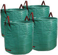 Professional 4-Pack 132 Gallon Gardening Bags for Lawn Yard, Extra Large Reusable Leaf Bags, Waste and Trash Container by PHYEX