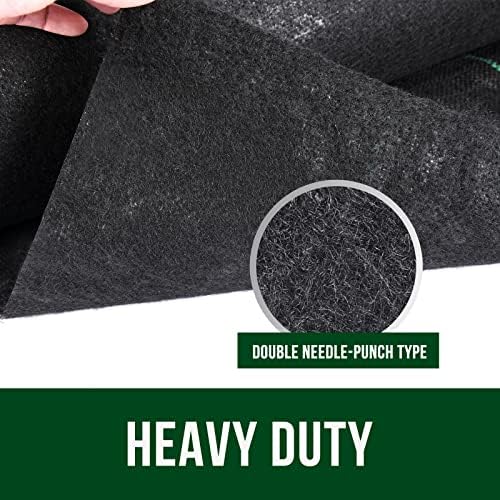 Garsum 5oz Garden Weed Barrier Landscape Fabric Durable & Heavy-Duty Weed Block Gardening Mat, Commercial Ground Cover Eco-Friendly,Easy Setup, Superior Weed Control (3x300ft) - Image 2