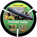Taisia 1/2" Soaker Hose 15 ft Round Rubber Garden Soaker Hoses, Heavy Duty Drip Hose for Watering Irrigation, Water Seeper Soaker Hoses for Garden, Lawn and Plants by Taisia