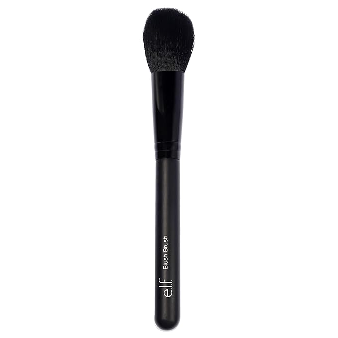 e.l.f. Blush Brush, Soft, Synthetic, Tailored Design, Blends, Applies Precisely, Absorbent, Wet or Dry Product