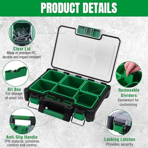 SK 13.5-Inch Small Part Organizer, Portable Tool Box Organizer, IP65 - Image 4
