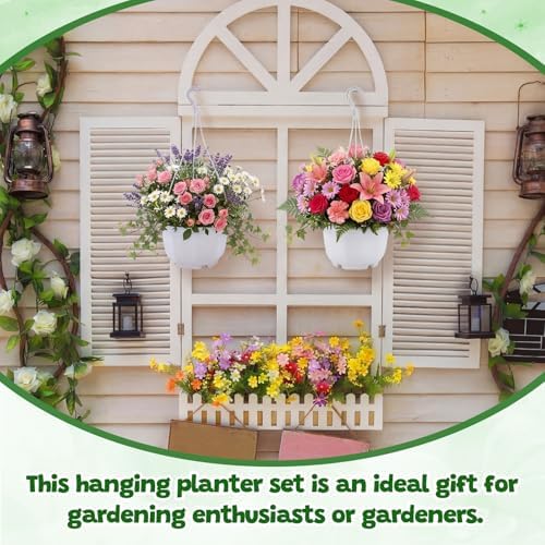 200 Pack 5.1 Inch Plastic Hanging Pots Bulk Nursery Hanging Planters with Hooks and Drainage Small Grower Pots for Indoor Outdoor Plants, Garden, Includes 200 Labels(White) - Image 5