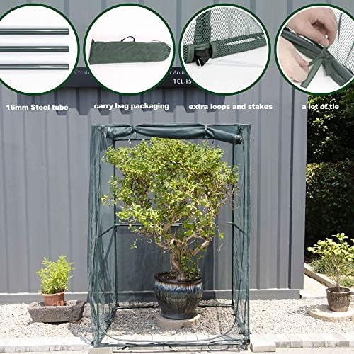Portable 4'x4' Large 6FT Tall Plant Netting Cover Crop Cages Pest Guard Cover for Vegetables and Fruits Plant Durable Gardening Net with 4 Stakes - Image 3