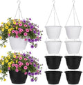 10 Pack Plastic Hanging Planter Bulk 10 Inch Hanging Baskets by Romooa