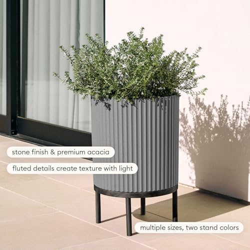 Veradek Demi Series Raised Planter - Round Planter with Stand - Image 4