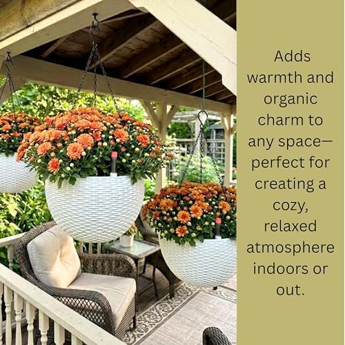 LaLaGreen Hanging Pots for Indoor (11in, 2 Pack) Self-Watering Plant Holder - Image 5