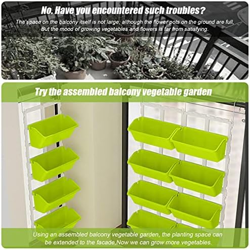 Kaibrite 8 Pockets Vertical Garden Wall Planter Raised Beds Hanging Planter Wall Mounted Flower Beds for Flowers Vegetables Herb - Image 3