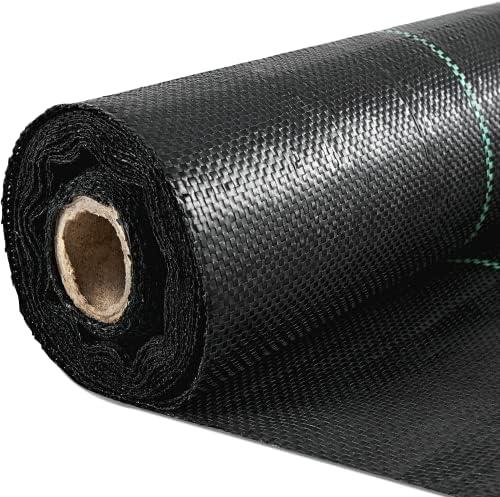 Happybuy 6FTx300FT Premium Weed Barrier Landscape Fabric Heavy Duty 3OZ, Woven Weed Control Fabric, Good Permeability for Weed Block Gardening Mat, Driveway Fabric, Landscaping Fabric, Ground Cover by Happybuy