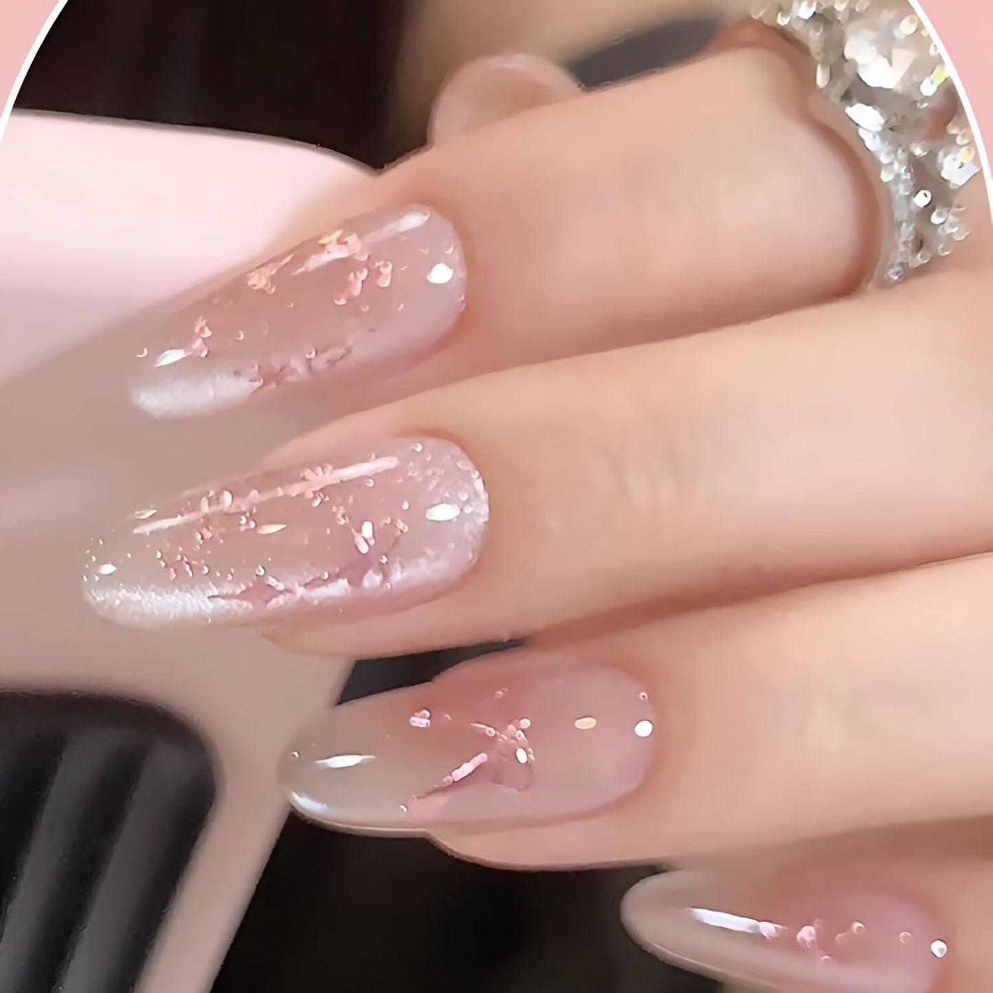 Pink Heart Nail Art Stickers Decals 5D Embossed Star Nail Stickers for Nail Art Pink Bow Nail Decals Valentine Nail Design Cute Nails Supplies for Women