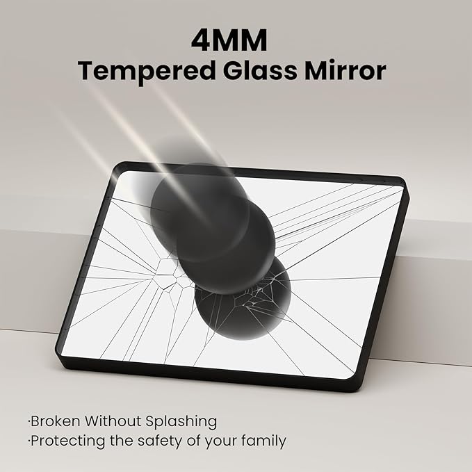 Gold Bathroom Mirror, 20x30 Inch Brushed Gold Metal Frame Mirror for Wall, Rounded Rectangle Bathroom Vanity Mirror, Tempered Glass, Anti-Rust, Horizontal/Vertical