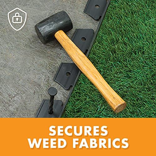 EasyFlex No-Dig Landscape Edging with BONUS Anchoring Spikes, 1.5 in. Tall Straight Top Plastic Garden Border, 40 Foot Kit, Black (3000-40CXX) - Image 6