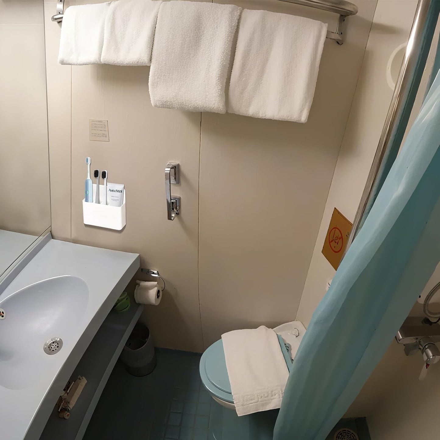 Magnetic Toothbrush Holder for Cruise Ships, Wall-Mounted Bathroom Organizer for Cruise Stateroom, Cruise Essentials and Must Haves 2025&2026