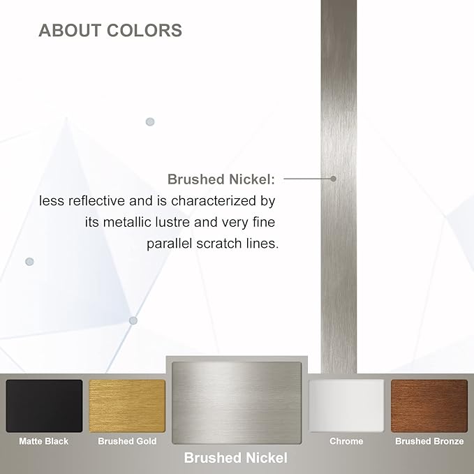 ANDY STAR 36”x48”Brushed Nickel Mirror for Bathroom, Rounded Rectangle Bathroom Mirror, Modern Metal Mirror in Premium Stainless Steel Frame, 1”Deep Set Design Hangs Horizontal Or Vertical