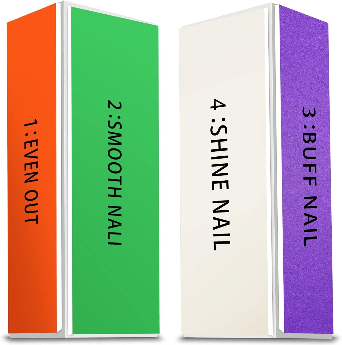 Maryton Professional Nail Buffer Block - Ultimate Shine Nail Buffing Block with 4 Way Buffing Methods, Smooth & Buff & Shine All-in-one Buffer for Optimum Natural Nail Care, 2 Count