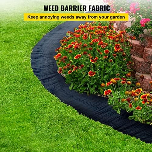 Happybuy 6FTx300FT Premium Weed Barrier Landscape Fabric Heavy Duty 3OZ, Woven Weed Control Fabric, Good Permeability for Weed Block Gardening Mat, Driveway Fabric, Landscaping Fabric, Ground Cover - Image 2
