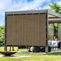 Artpuch Outdoor Pergola Shade Cover 7x23 FT Sun Shade Cloth with Grommets Mocha 90% UV Protection Canopy Patio Privacy Screen (Customized Available) by Artpuch